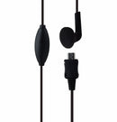 Micro-USB Mono-Sound Single Earbud Earpiece Headset for Most Cellphones - Black