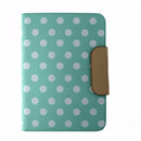PureGear Universal Tablet Folio for 10 Inch Devices - Teal / White Polka Dots