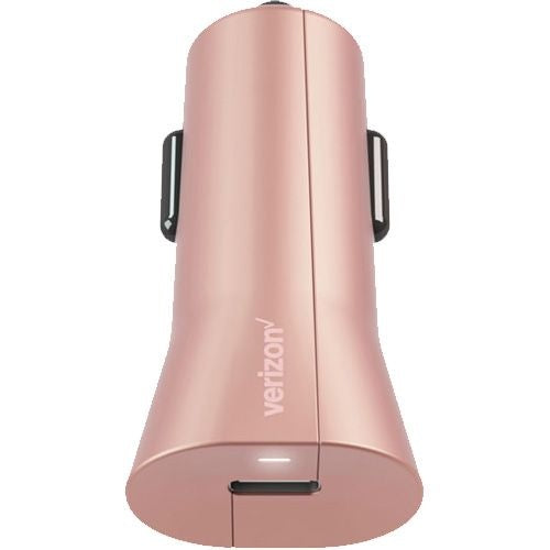 Verizon 27W USB-C (Type C) Fast Charge Car Charger - Rose Gold - VPCPDRSGLD