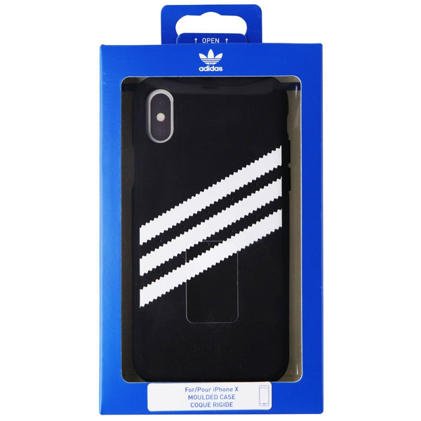 Adidas 3-Stripes Moulded Hard Case for iPhone XS / X - Black W/ White Stripes