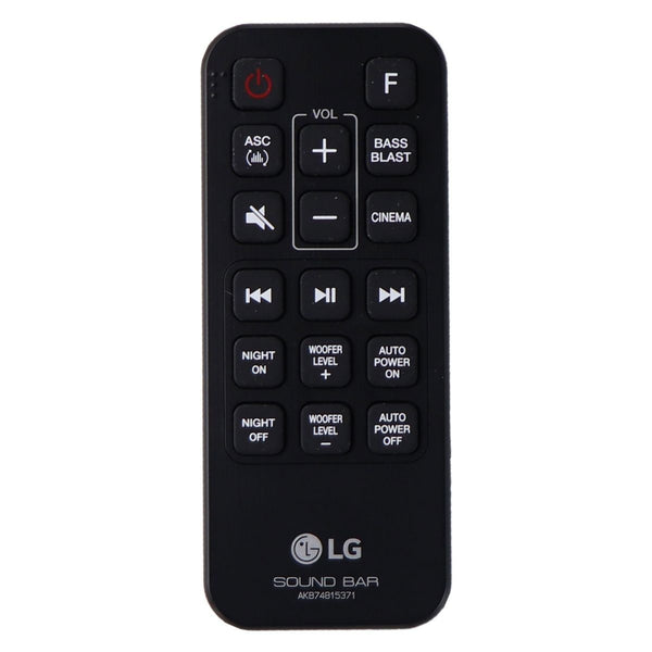 LG Remote Control (AKB74815371) for LG SJ3 / LG SJ4 Soundbars - Black