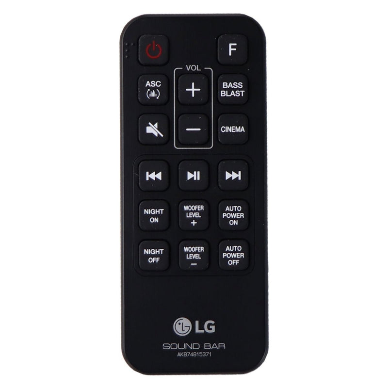 LG Remote Control (AKB74815371) for LG SJ3 / LG SJ4 Soundbars - Black