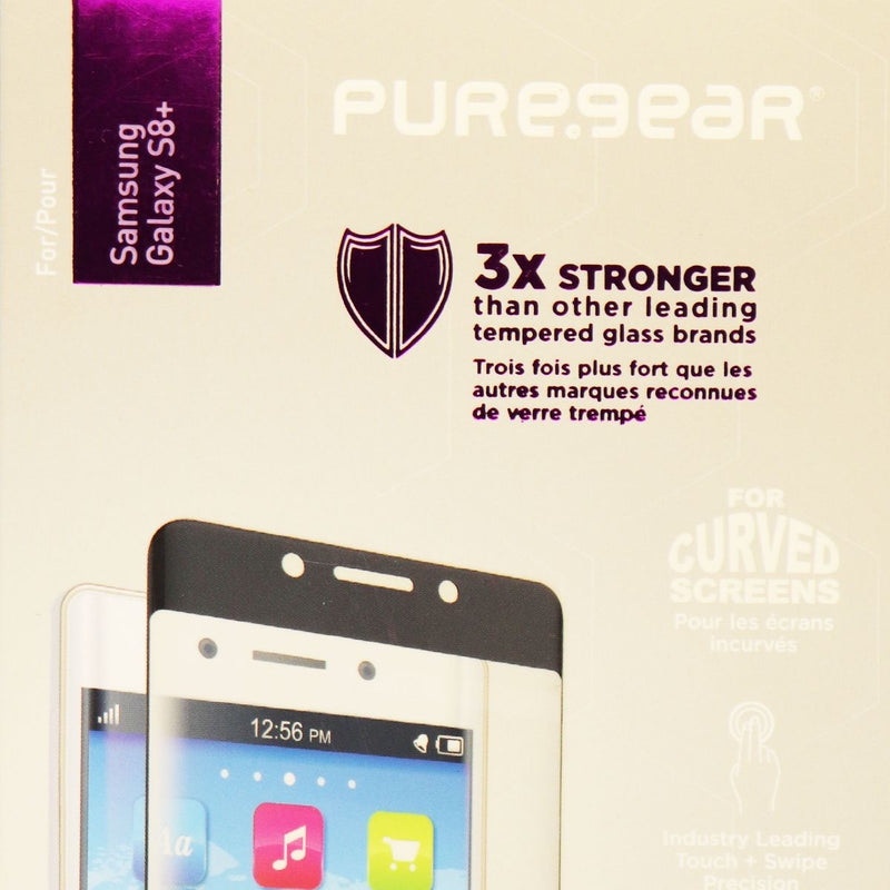 PureGear Curved HD Tempered Glass for Samsung S8+ (Plus) - Clear/Black Border