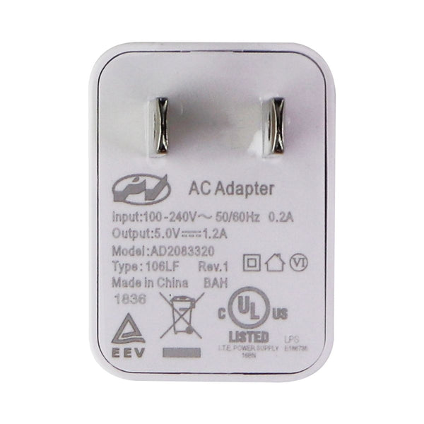 Single USB AC Adapter Wall Charger Power Plug - White (AD2083320)