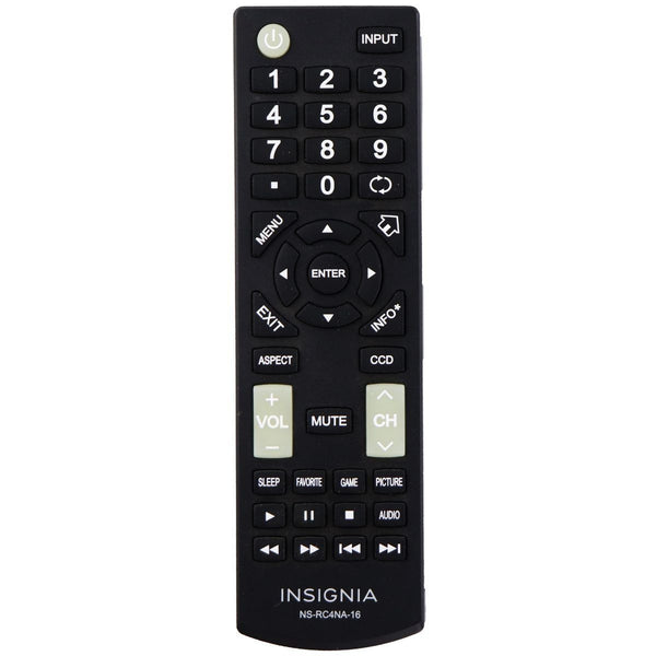 Insignia Remote Control (NS-RC4NA-16) for Select Insignia TVs - Black