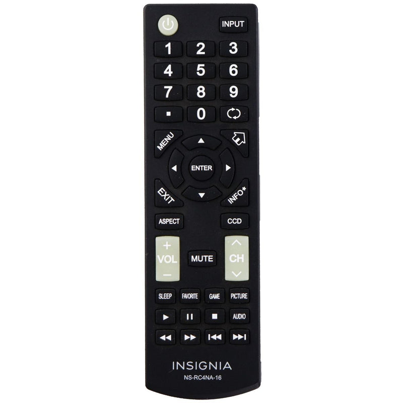 Insignia Remote Control (NS-RC4NA-16) for Select Insignia TVs - Black