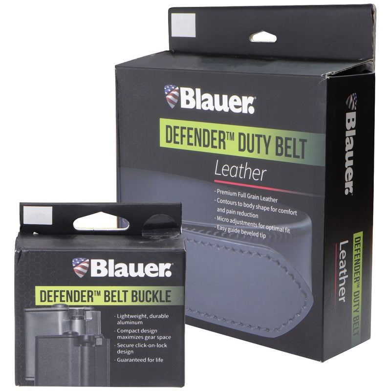 Blauer. DEFENDER Premium Leather Duty Belt & Buckle Combo (Size 38) B011/BB001
