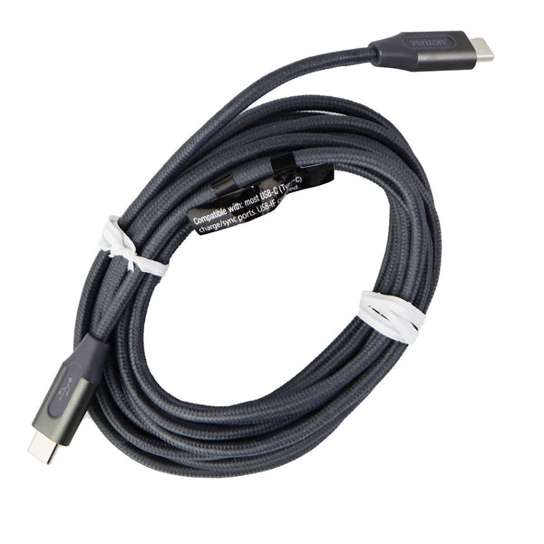Verizon 10-Ft (USB-C) to (USB-C) Charge & Sync Braided Cable - Gunmetal Gray