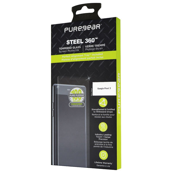 PureGear Steel 360 Tempered Glass Screen Protector for Google Pixel 3
