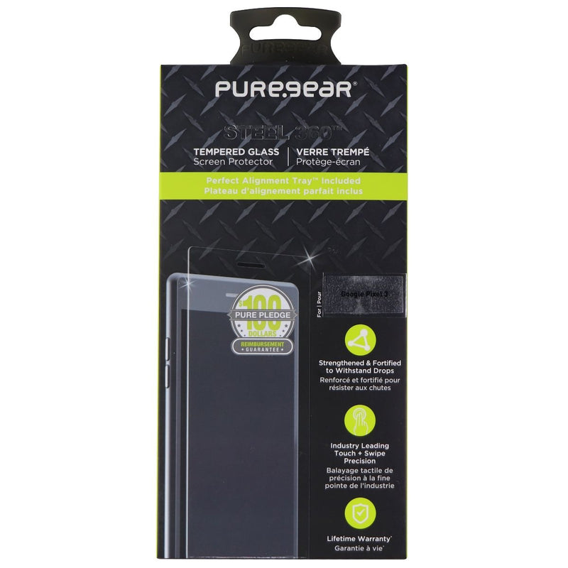 PureGear Steel 360 Tempered Glass Screen Protector for Google Pixel 3