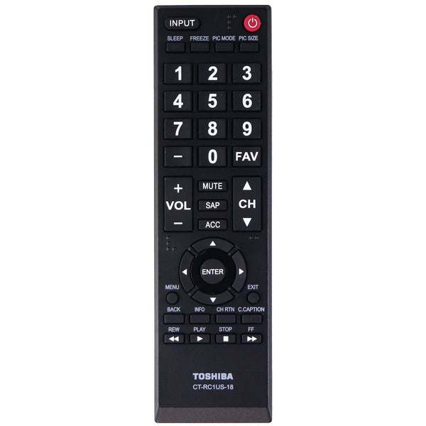 Toshiba Remote Control (CT-RC1US-18) for Select Toshiba TVs - Black