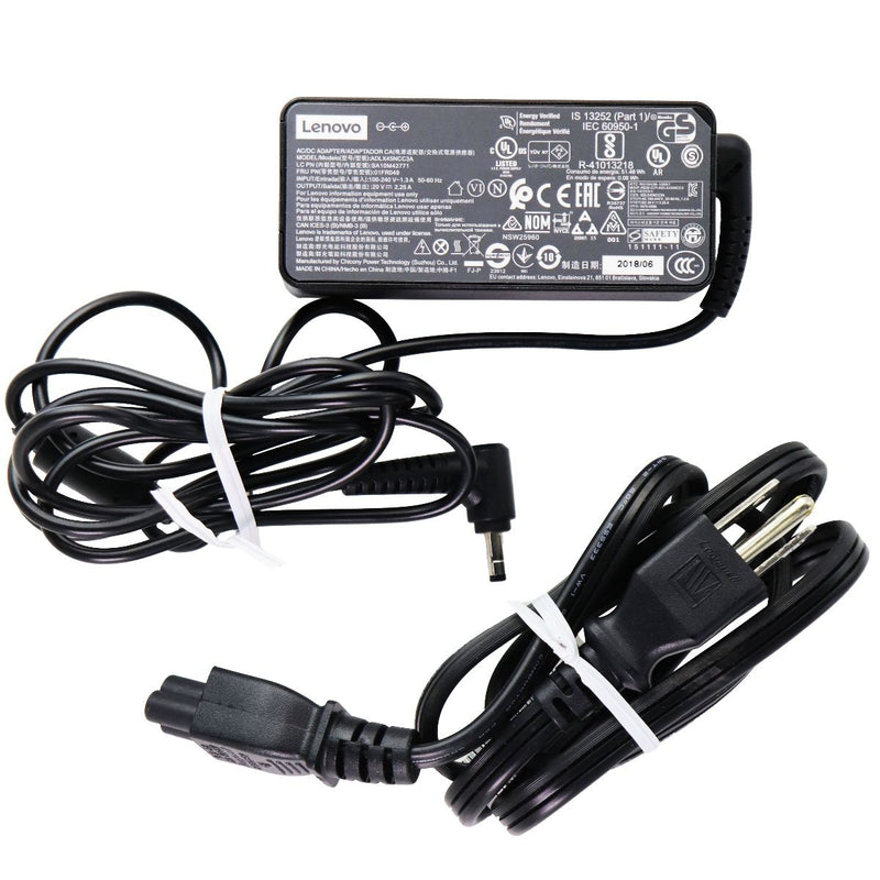 Lenovo OEM AC/DC Power Adapter With Small Plug - Black (ADLX45NCC3A)