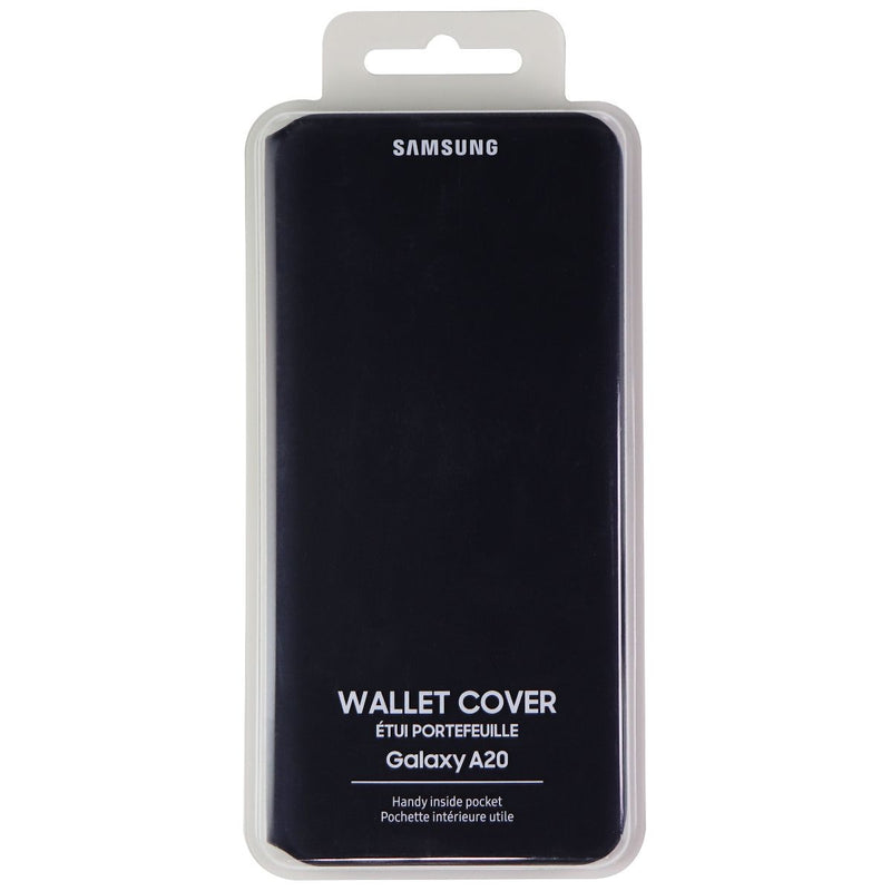 Samsung Wallet Cover Hard Folio Case for Samsung Galaxy A20 - Black