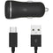 Just Wireless Dual USB Port QC3.0 Car Charger w/ 6 Foot USB-C Cable - Black
