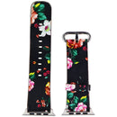 WristWearCo. Band for Apple Watch 44mm and 42mm Cases - Black/Flowers