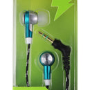Hottips Sound & Style 4ft. Stereo Earbuds with Nylon Braided Cord - Blue