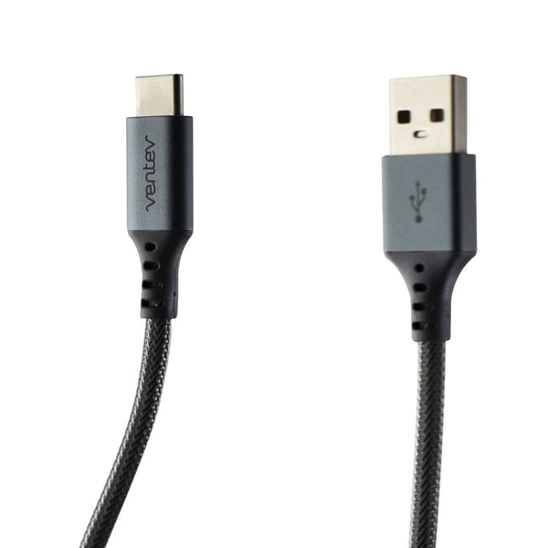 Ventev 4-Foot ChargeSync (USB-C) to USB Braided Alloy Cable - Steel Gray
