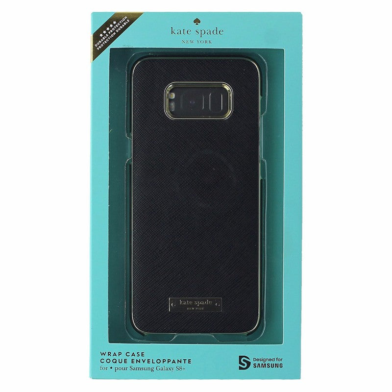 Kate Spade NY Wrap Series Case for Galaxy S8+ (S8 Plus) - Saffiano Black - Gold
