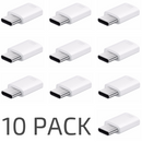 10x Samsung (EE - GN930BWEGUS)  Micro USB Adapter for USB-C  Devices - White