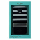 Kate Spade New York Flexible Hardshell for Moto Z Droid - Black and White Stripe