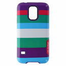 M-Edge Echo Hybrid Case for Samsung Galaxy S5 - Multi Color Stripes / Purple