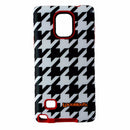 M-Edge LoudMouth Case Cover Samsung Galaxy Note 4 - Black/White/Red Houndstooth