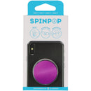 SpinPop Grip, Kickstand, Organizer Novelty Holder - Purple/Black