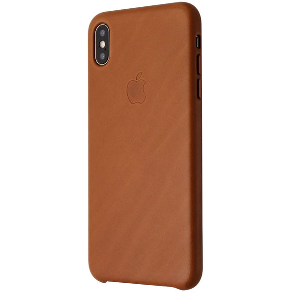 Official Apple Leather Case for Apple iPhone Xs Max - Saddle Brown (MRWV2ZM/A)