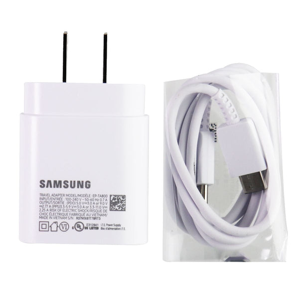 Samsung Super Fast Charging 25W USB Type-C Wall Charger & USB-C Cable - White
