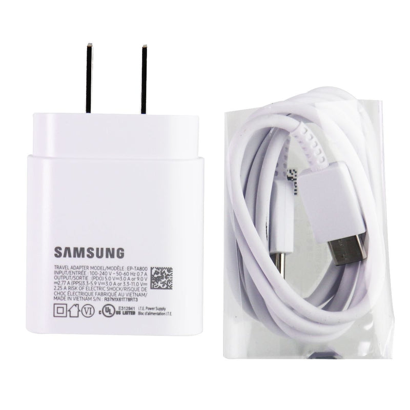 Samsung Super Fast Charging 25W USB Type-C Wall Charger & USB-C Cable - White