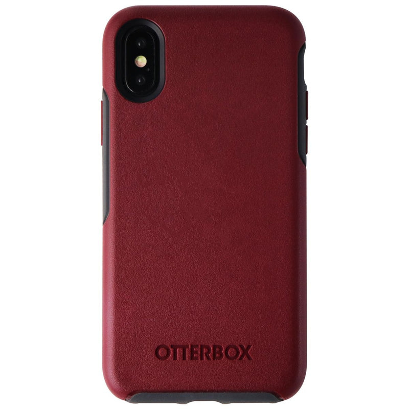 OtterBox Symmetry Series Case for Apple iPhone X/XS- Fine Port (Red/ Slate Gray)