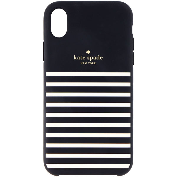 Kate Spade Soft Touch Case for Apple iPhone XR - Feeder Stripe Black/Cream