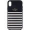 Kate Spade Soft Touch Case for Apple iPhone XR - Feeder Stripe Black/Cream