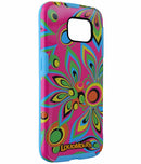 M-Edge LoudMouth Hybrid Case Cover for Samsung Galaxy S6 - Pink/Neon Flowers