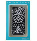 Trina Turk Dual Layer Case Cover for Apple iPhone 5C - White and Black Beads
