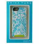 Trina Turk Dual Layer Case Cover for iPhone 5C - White and Blue Snake/Green