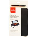 Verizon Folio Case Stylus Pen and Screen Protector for Ellipsis 8 (2015) - Black
