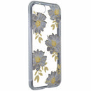 Sonix Clear Coat Hybrid Case Cover for iPhone 7 and 8 - Clear Gold Gray Flowers