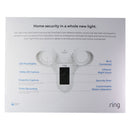 Ring Flood Light Cam Motion Activated Camera & Floodlight with Speaker - White