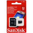 SanDisk microSDHC Class 4 Card with Adapter - 32GB