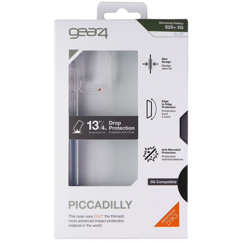 ZAGG Piccadilly Series Case for Samsung Galaxy S20+ (Plus Model) - Clear / Blue
