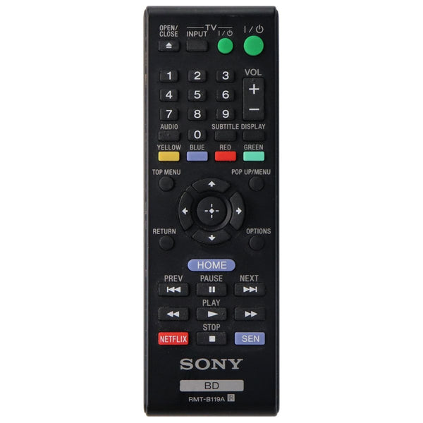 Sony Remote (RMT-B119A) for Select Sony Blu-Ray Players - Black
