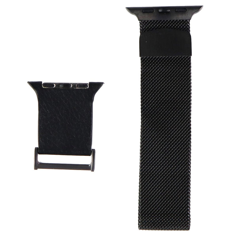 X-Doria Hybrid Mesh Leather + Steel Band for Apple Watch (44mm/42mm) - Black