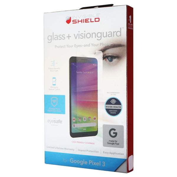 ZAGG InvisibleShield Tempered Glass+ VisionGuard for Google Pixel 3 - Clear
