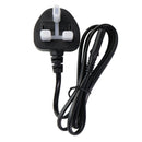 Linetek BS-1363/A Power Supply Cable (UK Style Wall Plug) - Black