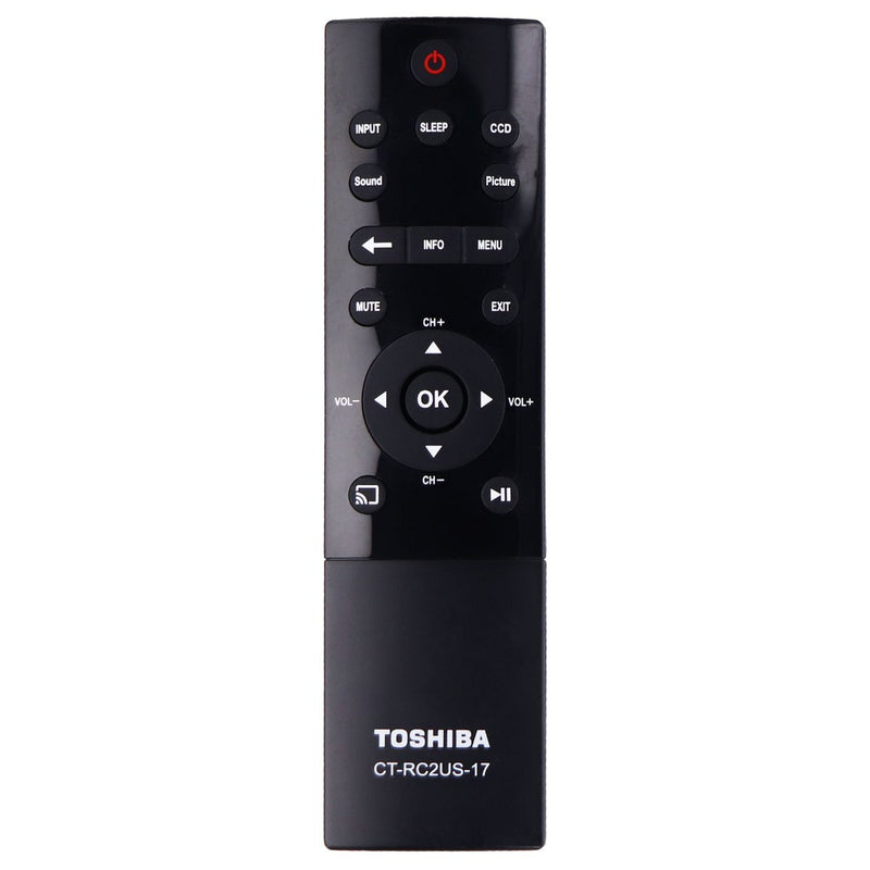 Toshiba Remote Control (CT-RC2US-17) for Select Toshiba TVs - Black