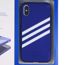 Adidas 3-Stripe Snap Case for Apple iPhone Xs and iPhone X - Blue and White