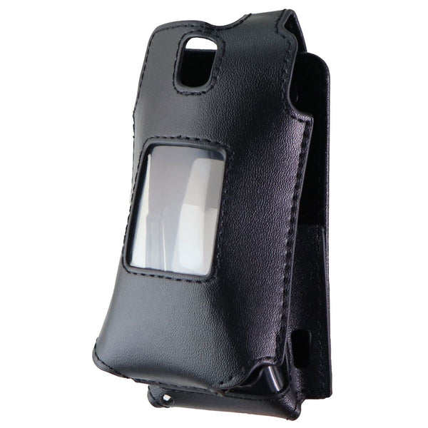 Fitted Case for ANS F30 Flip Phone - Black Leather