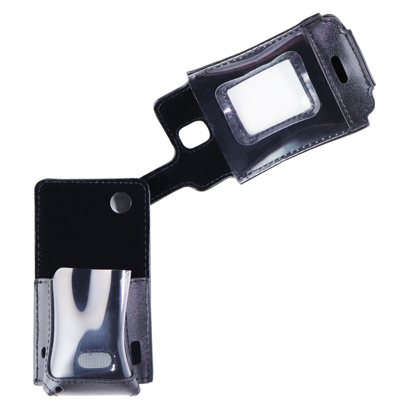 Fitted Case for ANS F30 Flip Phone - Black Leather