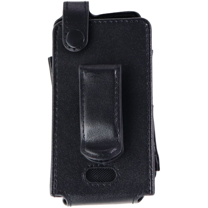 Fitted Case for ANS F30 Flip Phone - Black Leather